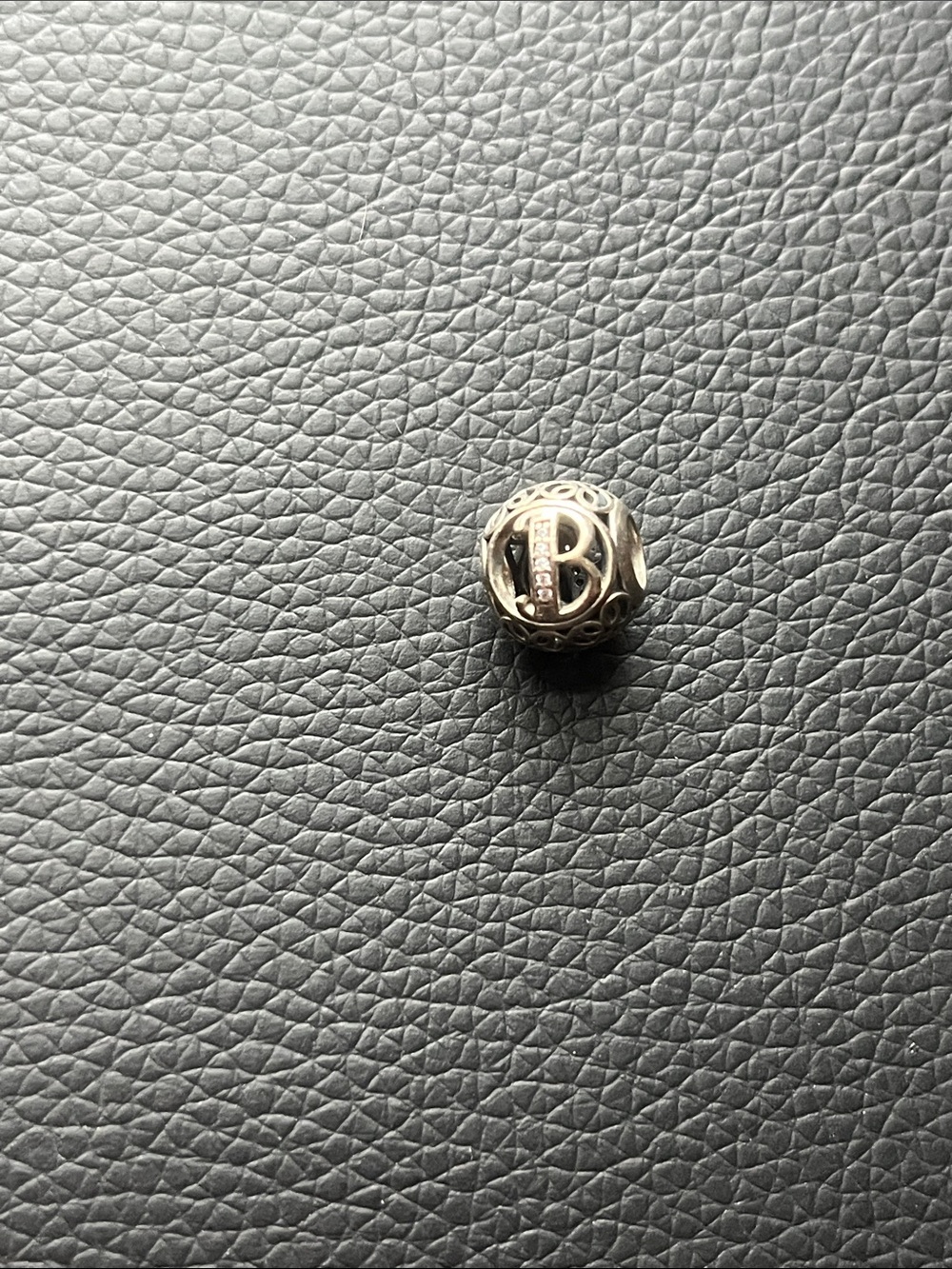 Pandora Sterling Silver Filigree Bead with Letter "B"